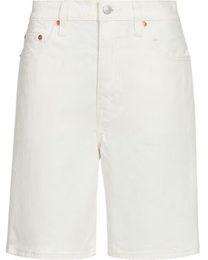 Levi's Shorts droit en denim de coton - Blanc