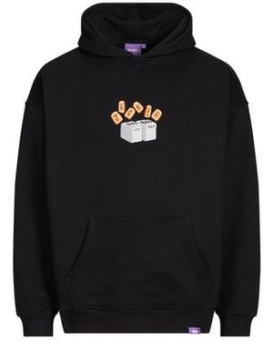 Jacker Sweat Droit Brodé En Coton - Noir