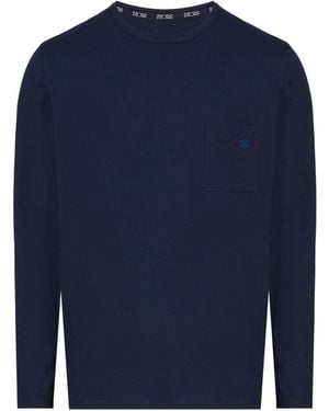Hom Pyjama long en coton - Bleu