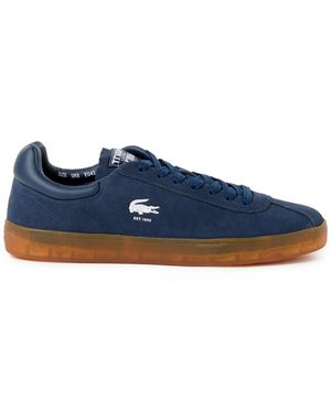 Lacoste Baskets en cuir et coton mélangés - Bleu