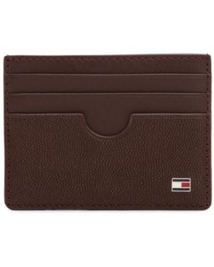 Tommy Hilfiger Porte-cartes en cuir - Marron
