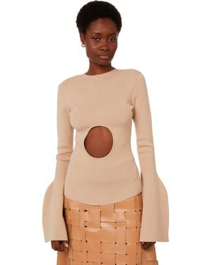 A.W.A.K.E. MODE Pull ajouré en viscose - Neutre