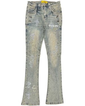 GUAPI Faded Cross Denim V2 Jeans - Gray