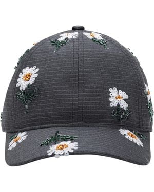 Honor The Gift Flowers Beaded 6 Panel Cap - Gray