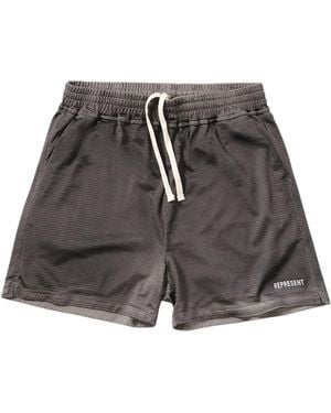 Represent Mlm100492-37 Washed Mesh Shorts Vtg - Gray
