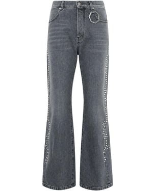 Alchemist Studio Jeans W/ Western Stud Stripe - Blue