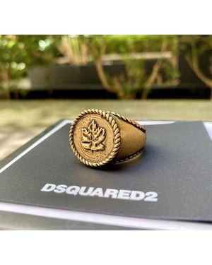 DSquared² Rim0019 Ring-Metallo-Oro Antico - Green