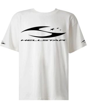 HELLSTAR H Cursive Logo T-Shirt - White