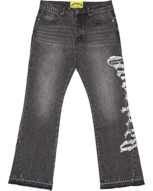 Godspeed Og Logo Flared Denim Wash - Gray