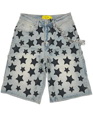 GUAPI Vintage Stars Denim Shorts V2 - Blue