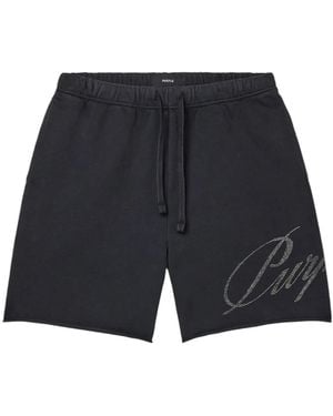 Purple Brand M4218-Mwbc326 Midweight Fleece Po Shorts - Blue