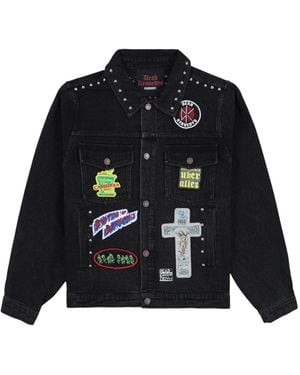 Pleasures P26F040 Diy Trucker Jacket Blk - Black