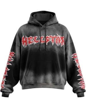 HELLSTAR Stars Shine Graffiti Hoodie - Black