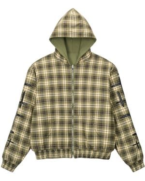 RTA Elen Reversible Zip Up Hoodie - Green