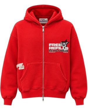 Free Refills Fr-Holiday26-003 Sunday Service Hoodie - Red