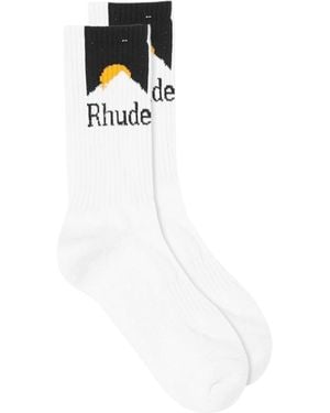 Rhude Moonlight Pista Sock-Blk - White