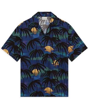 PROBUS Drôle De Monsieur K-Sh228-Co280-Ny Chemise Palm - Blue