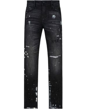 RTA Clayton Jean Distressed Charcoal Paint - Blue