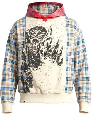 GUAPI Panther Plaid Hoodie - Blue