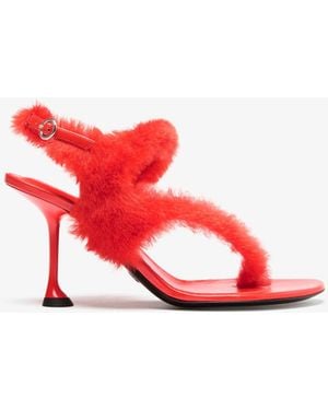 Proenza Schouler Tee Thong Sandals - Red