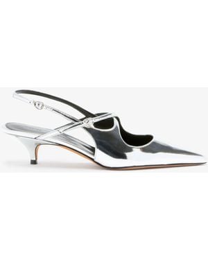 Proenza Schouler Slash Crossover Slingback Pumps - White