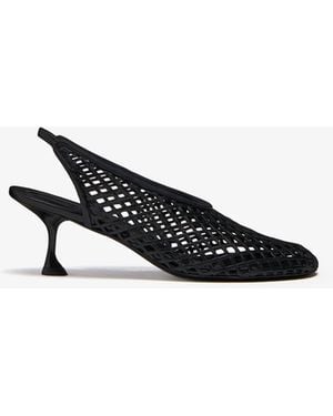 Proenza Schouler Tee Perforated Slingback Pumps - Black