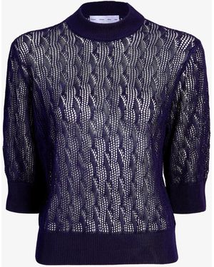 Proenza Schouler Nicola Knit Sweater - Blue