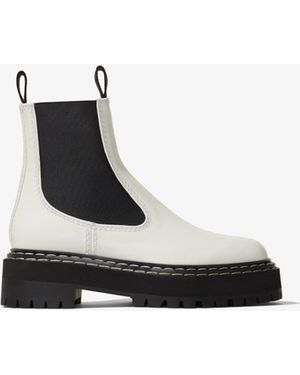 Proenza Schouler Lug Sole Platform Chelsea Boots - White