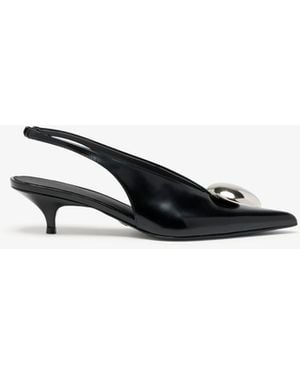 Proenza Schouler Dome Slash Slingbacks - Black