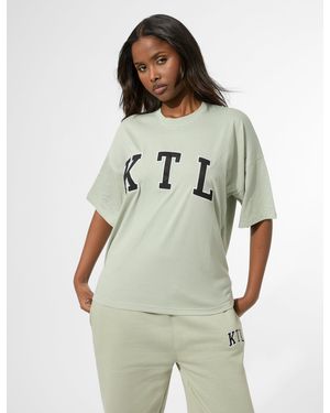 Public Desire Kaiia Ktl Logo Oversized T-shirt Sage - Green
