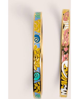Public Desire Two Pack Of Patterned Bangles - Natural