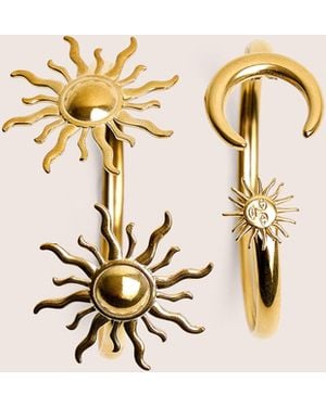 Public Desire Sunshine And Moon Pair Of Bangles - Natural