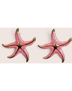 Public Desire Pink Starfish Earring With Gold Detail