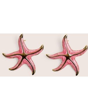 Public Desire Pink Starfish Earring With Gold Detail