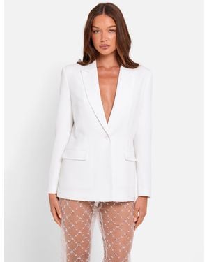 Public Desire Fitted Tailored Blazer White