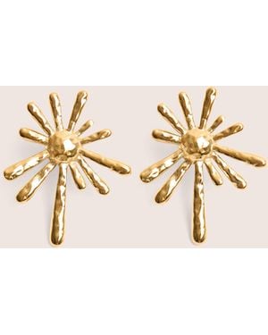 Public Desire Gold Plated Abstract Star Earrings - Natural