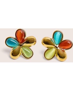 Public Desire Multi Coloured Flower Stud Earring - Multicolour