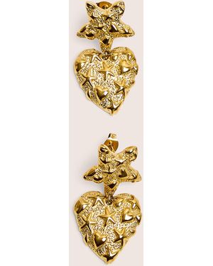 Public Desire Heart And Star Gold Plated Earrings - Natural