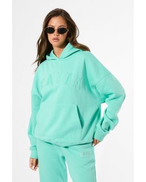 Public Desire Kaiia Slogan Oversized Hoodie Spearmint - Green