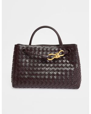 Public Desire The Demi Chocolate Brown Weave Mini Tote Bag - Multicolour