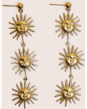 Public Desire Triple Sun Drop Earrings - Natural