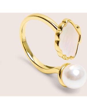 Public Desire Adjustable Pearl Ring - Natural