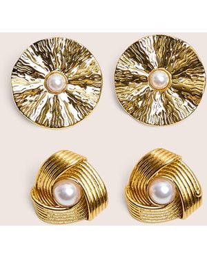 Public Desire Gold And Pearl Earring Two Pack - Metallic