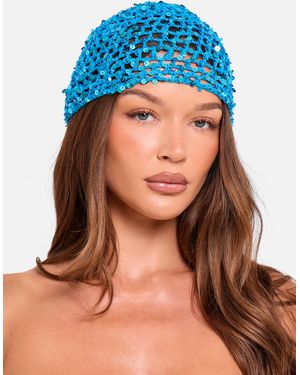 Public Desire Crochet Sequin Head Piece - Blue