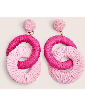 Public Desire Multi Pink Drop Hoop Earrings
