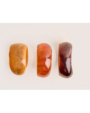 Public Desire 3 Pack Chunky Resin Bangle Set Multi - Orange