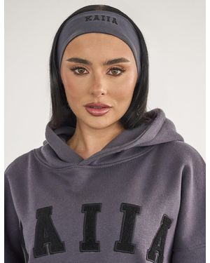 Public Desire Kaiia Logo Headband Dark Grey - Blue