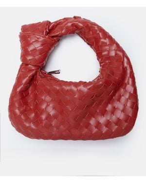 Public Desire The Blame Red Woven Pu Knot Detail Mini Pu Bag