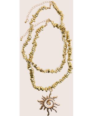 Public Desire Layered Sunshine Necklace - Natural