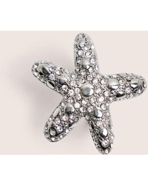 Public Desire Diamante Starfish Ring - Metallic
